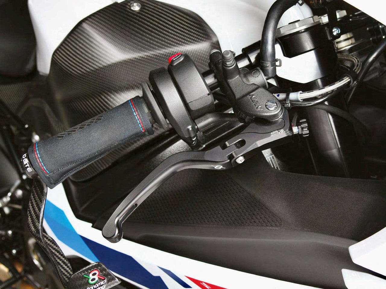 Bonamici Folding Levers for BMW S1000RR (09-14) (Black/Blue)